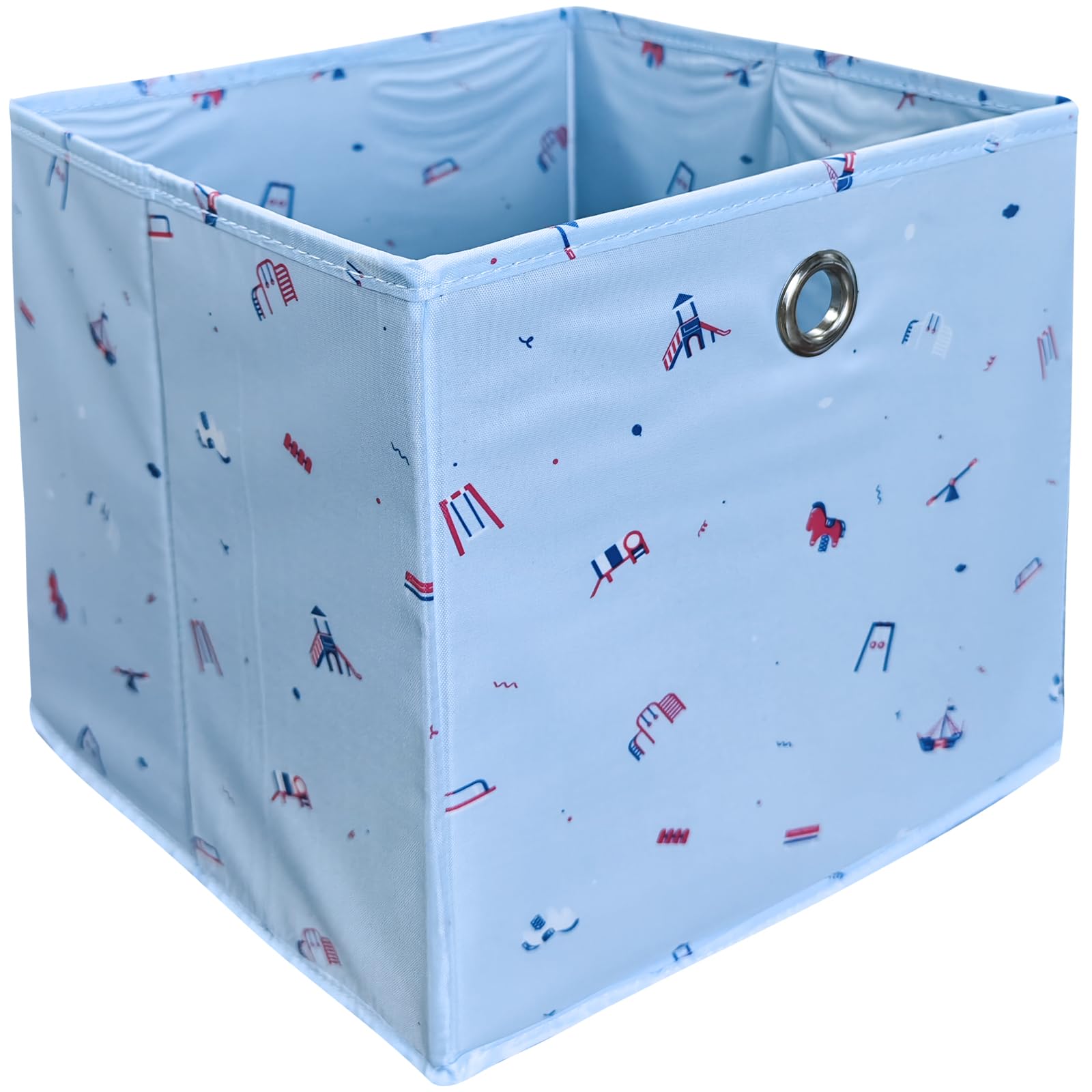 Boîtes Pliantes Déco Lot De 4 Boîtes Rangement Tissu VIIHTYISA 25x25x25cm - Avec Poignée Cuir - Pour Cube, Armoire, Enfant Cube De Rangement Tissu 25x25