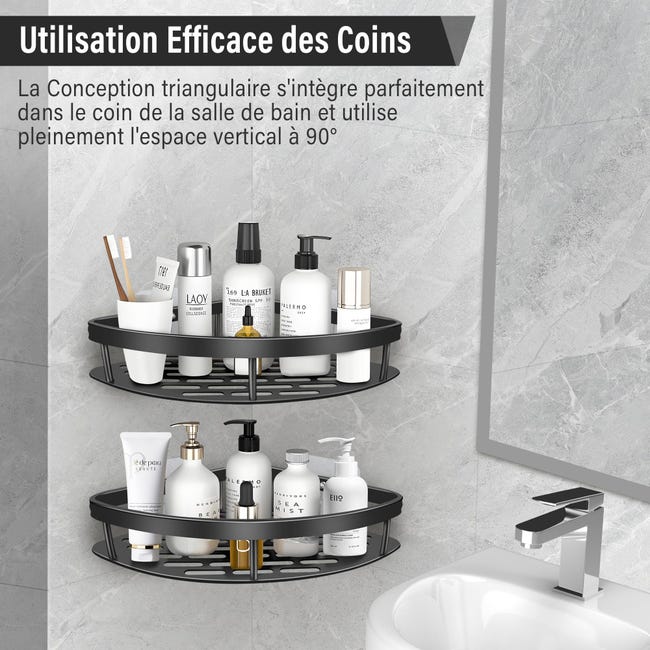 Estante Para Ducha De Acero Inoxidable 304 - Sin Taladrar, Adhesivo, Capacidad 5kg, Color Beige, 220x90x75mm