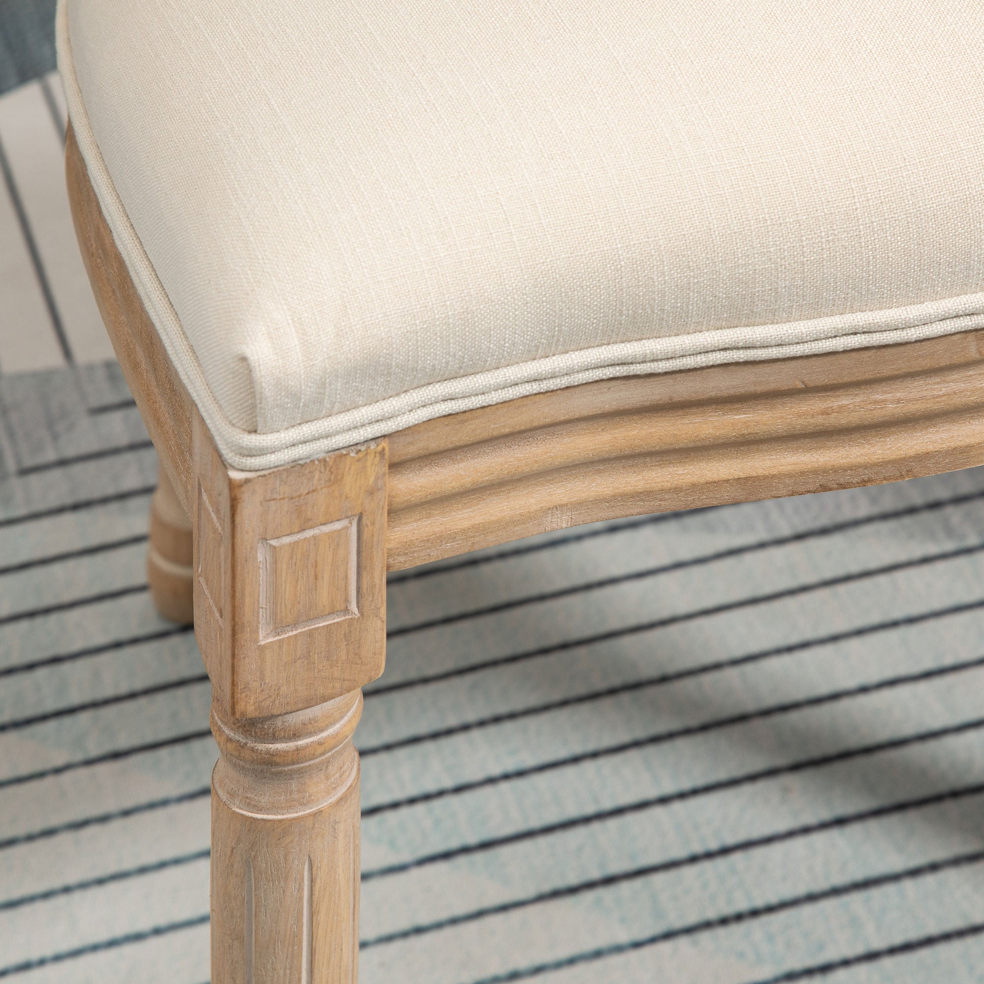 Chaise de salle à manger tissu polyester 2 places HOMCOM - 8