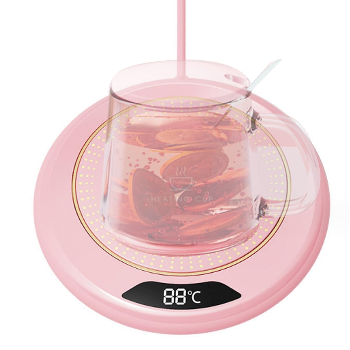 Chauffe-boisson Portable Chauffe-Tasses USB 20W - 3 Températures Réglables (55°C/65°C/75°C) Pour Café Et Thé Chauffe-boire Intelligent