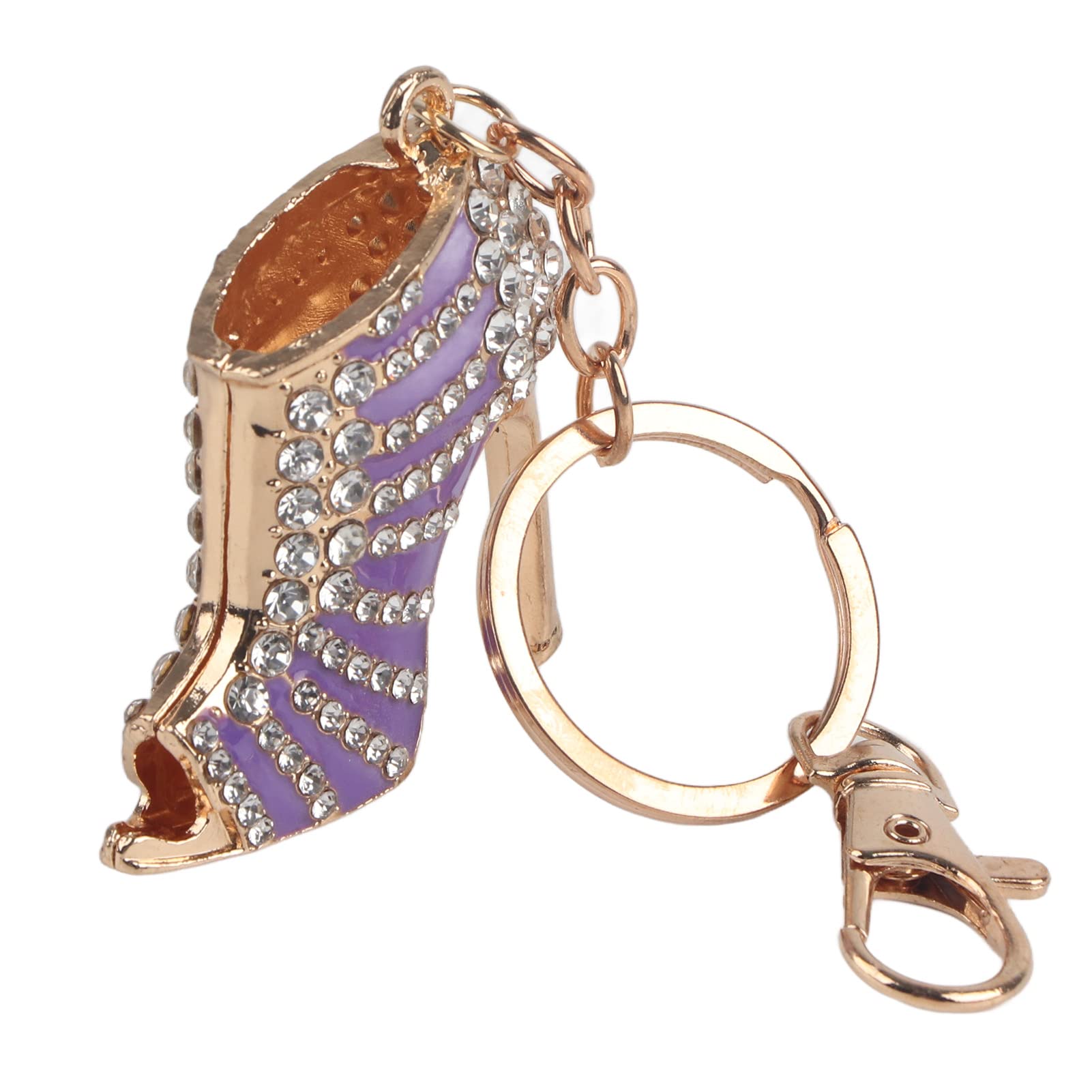 Portachiavi A Tacco Alto Con Strass, Argento, Zcargel, Regalo Donna