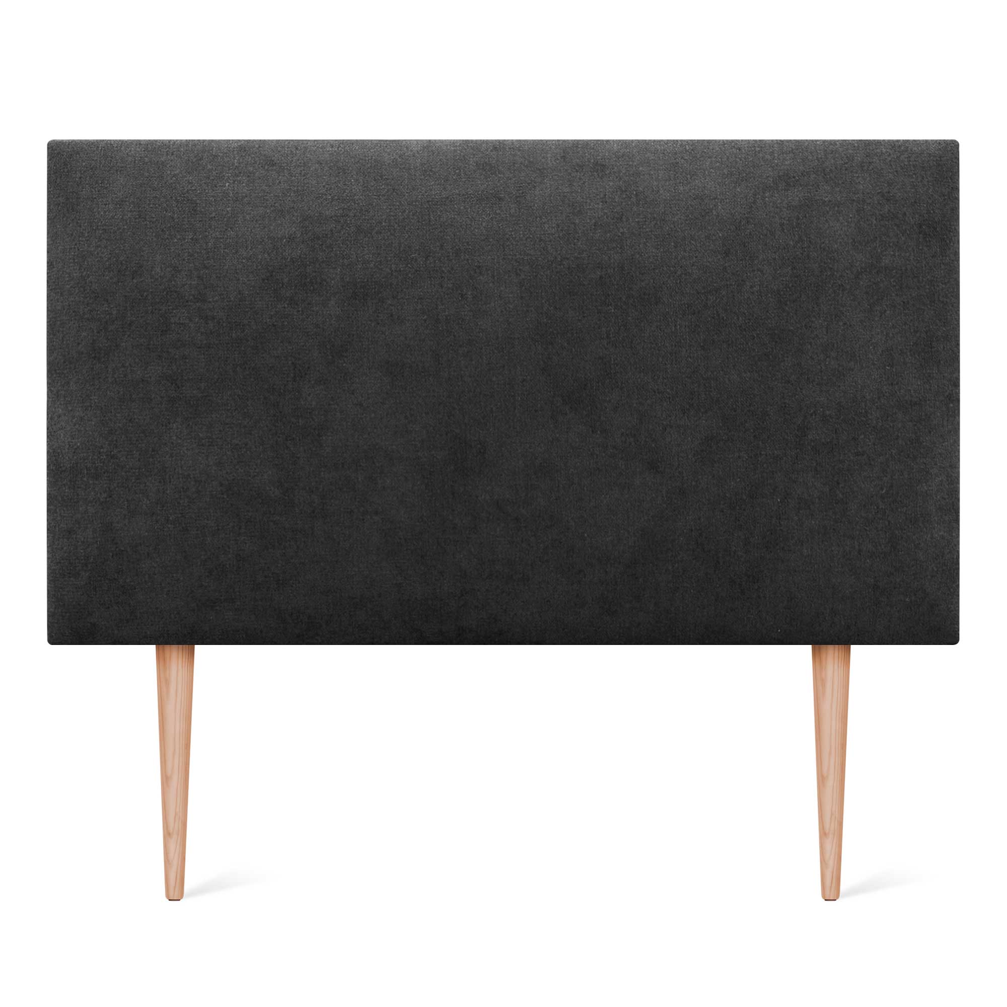 DHOME Cabecero de Tela AQUALINE Liso y con Patas cabeceros Cabezal tapizado Cama Lujo (Tela Negro, 90cm (Camas 70/80/90)) - 3