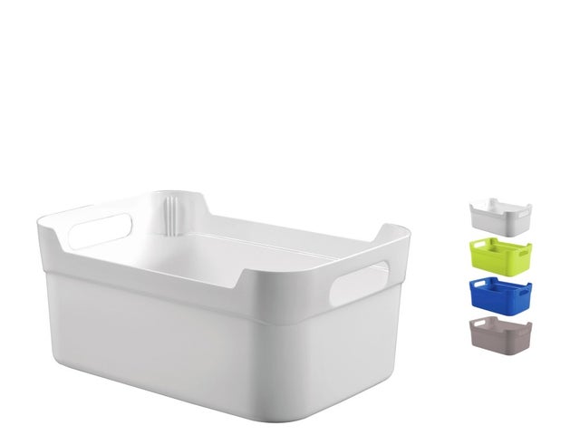 Scatole Portaoggetti con Coperchio 2 pz Trasparenti 32 L