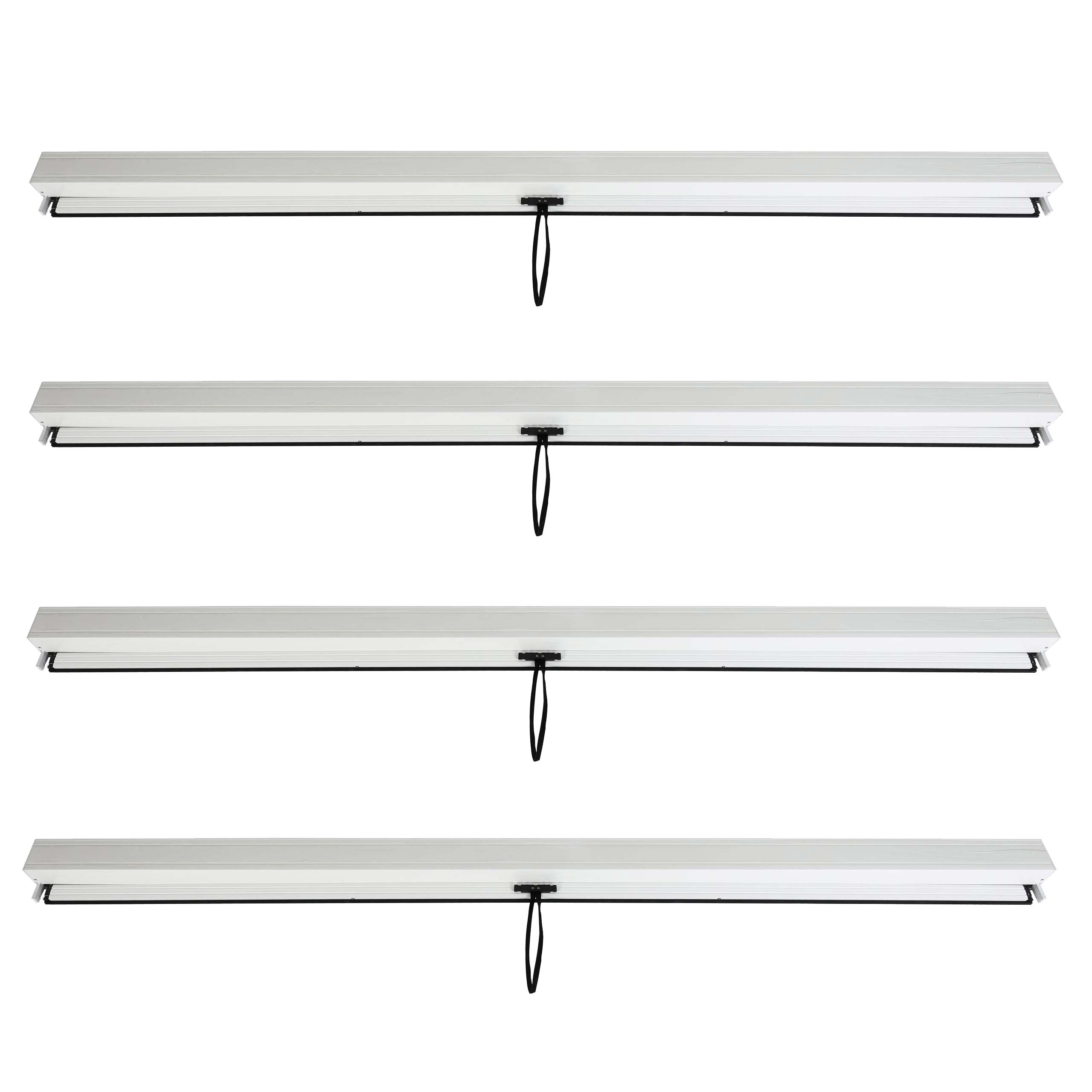 Ściana boczna do pergoli HWC-L46, zestaw 4 rolet pawilonowych zastępujących ścianę boczną, tkanina/tkanina przeciwwiatrowa 3x3m ~ biały