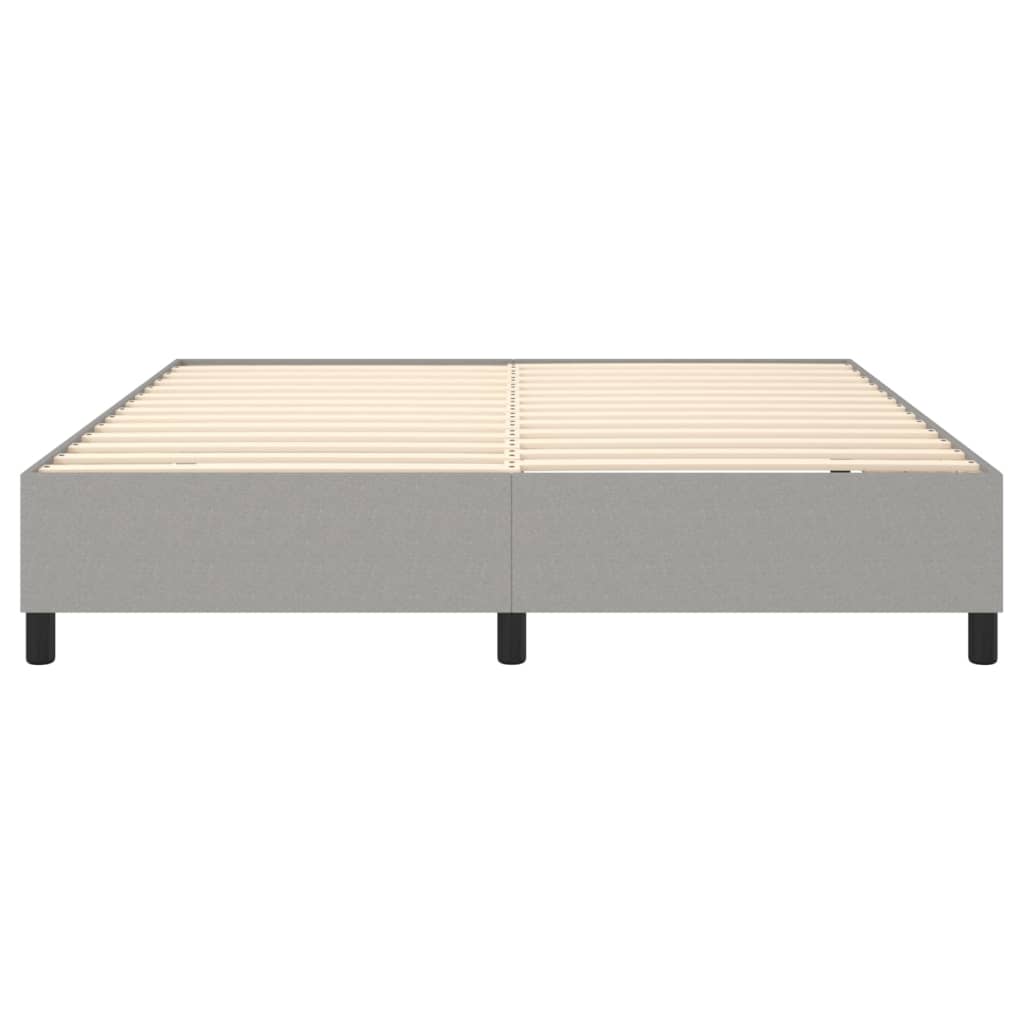 Cadre de lit à lattes en tissu gris clair, pour la chambre, 180 × 200 cm - 5