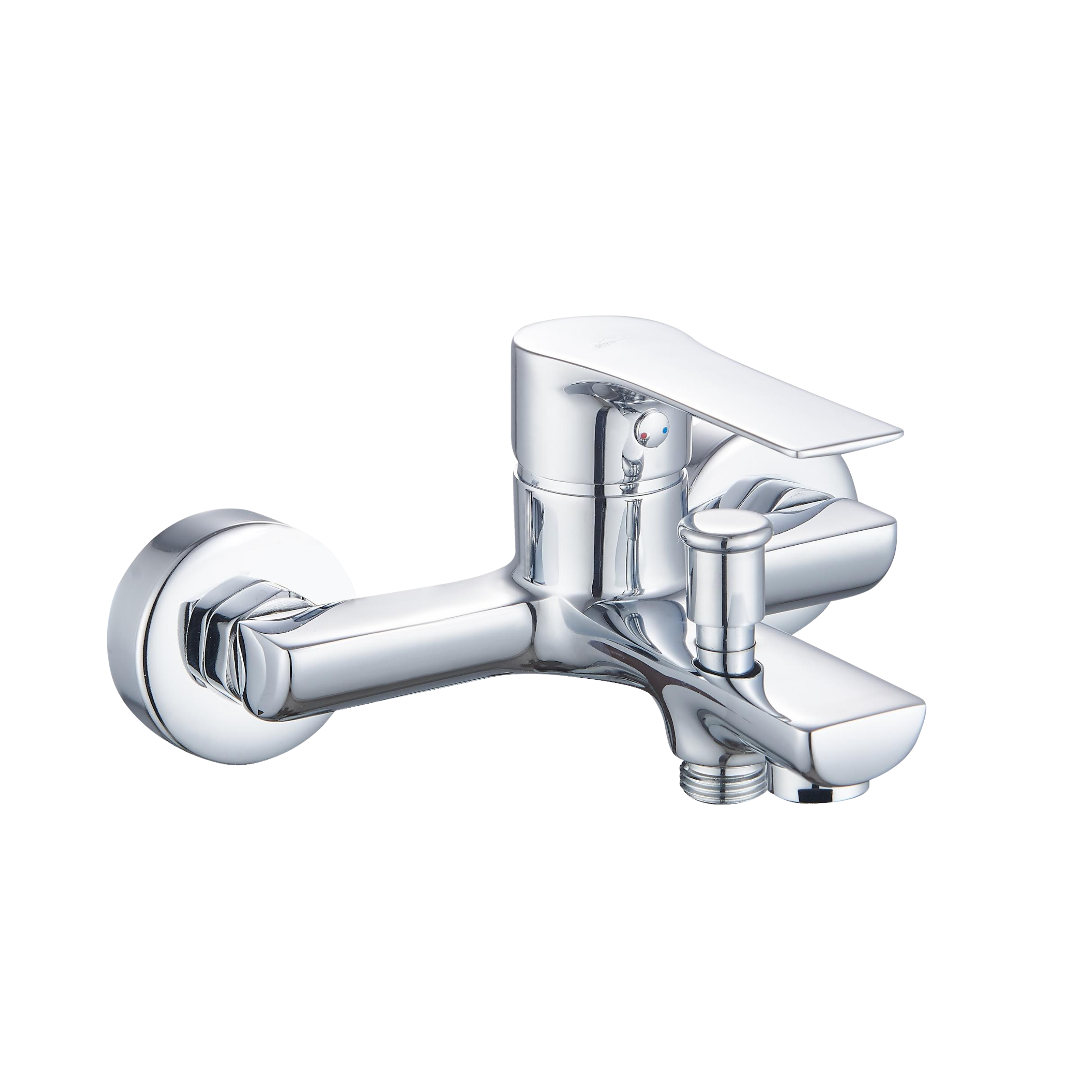 Bateria Wannowa Ścienna Kran do Wanny Jednouchwytowy INVENA Pinios Chrom