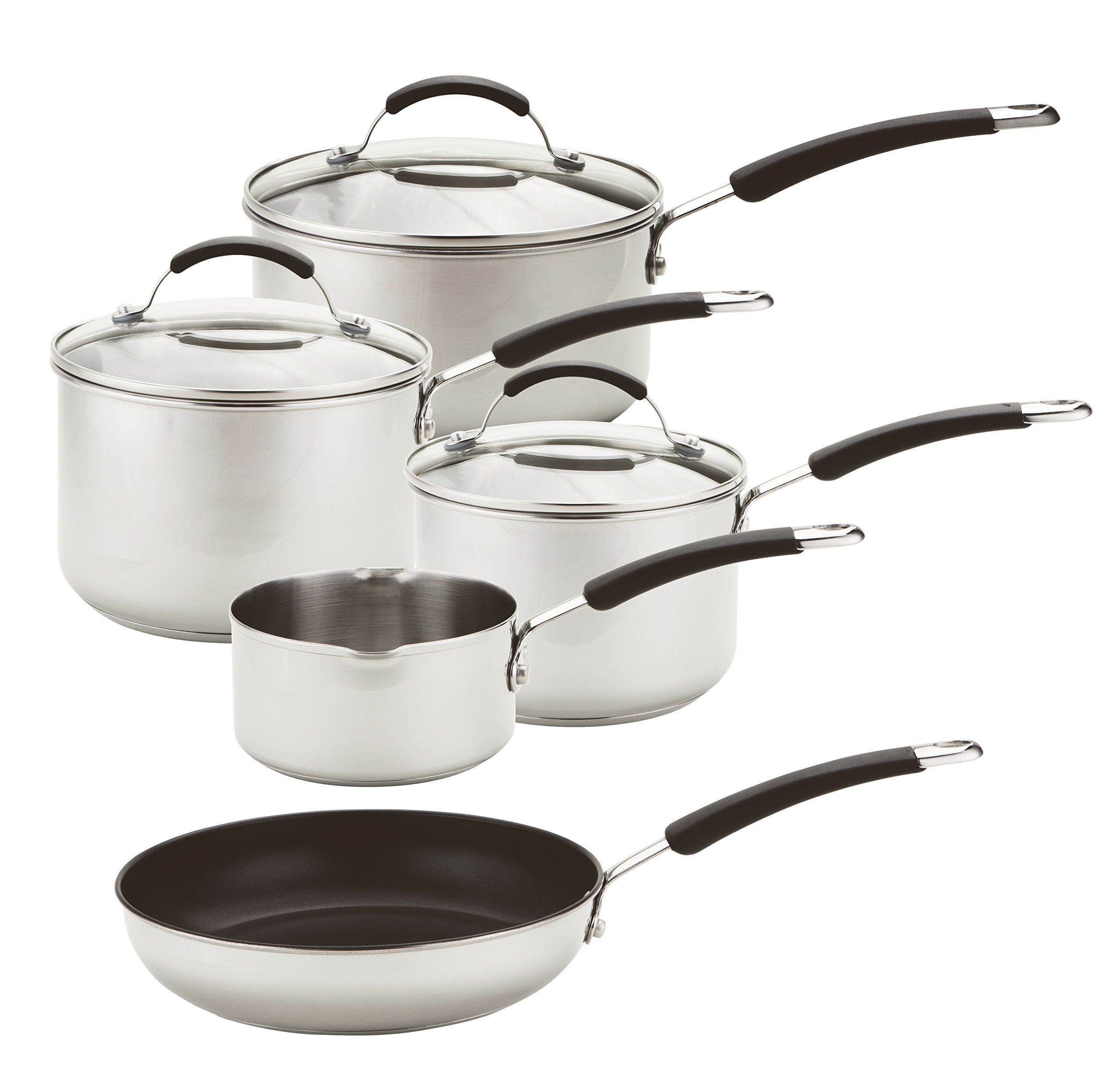 Le Creuset Set Di Pentole In Acciaio Inox 5 Pezzi – Padella 25 Cm, Casseruola E Pentola, Compatibile Induzione, Garanzia A Vita