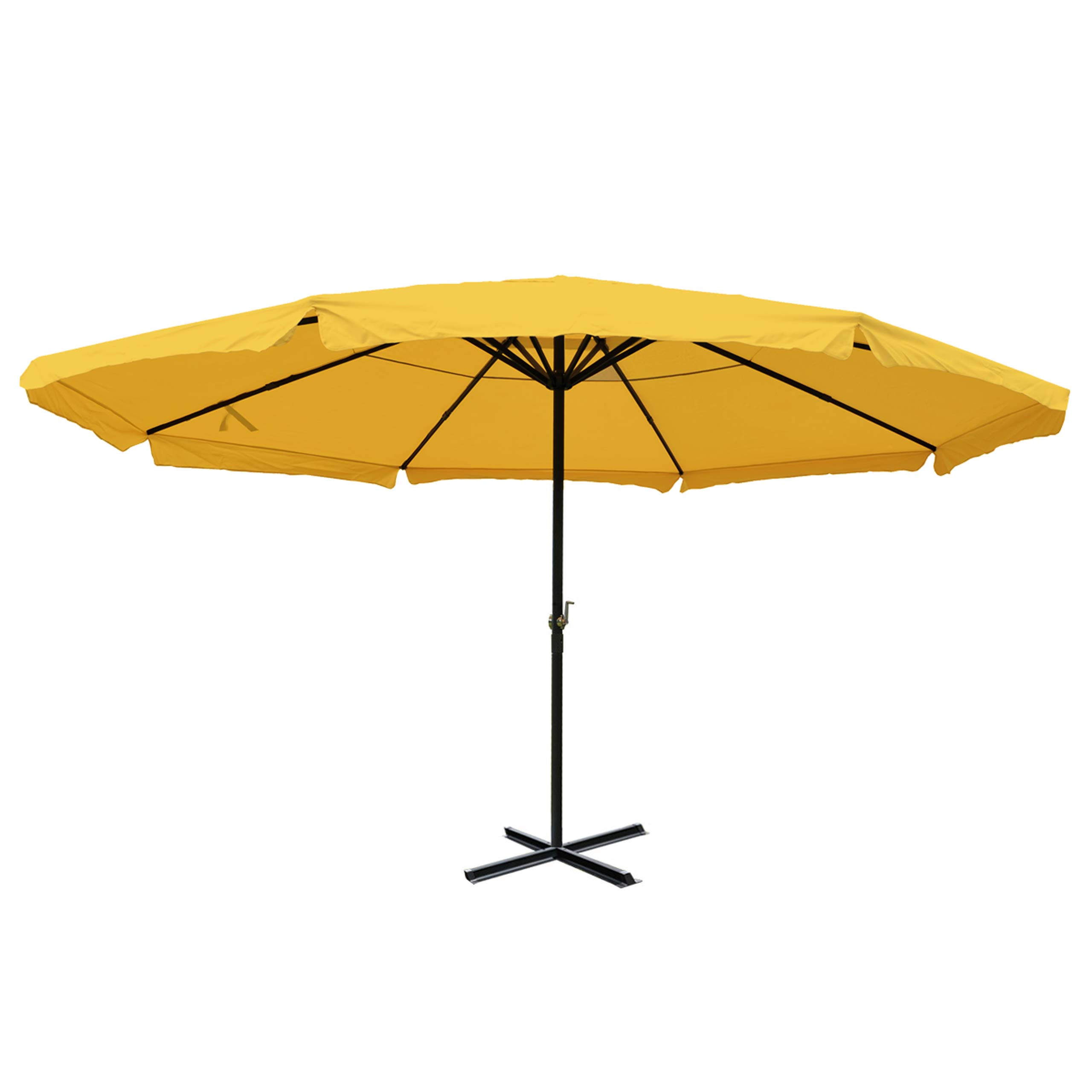 Parasol De Plage à Rayures Jaunes Et Blanches Avec Franges, Protection UV50+, Parasol De Terrasse De 180 Cm Avec Inclinaison, Imperméable, Pour Table