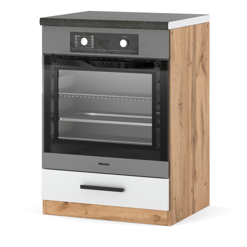 Szafka kuchenna stojąca piekarnik z blatem 60cm blande wotan biały mat