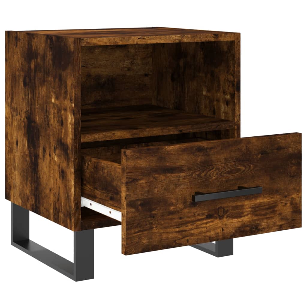 Lot de 2 Tables de chevet，Table d'appoint, Table de nuit pour Salon Chambre chêne fumé 40x35x47,5cm bois d’ingénierie577703 - 5