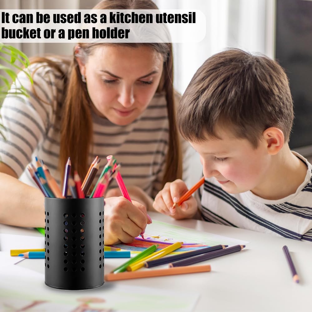 Étagère de rangement pour ustensiles de cuisine, 2 paniers/supports à couverts en acier inoxydable, utilisés pour organiser les ustensiles. - 5