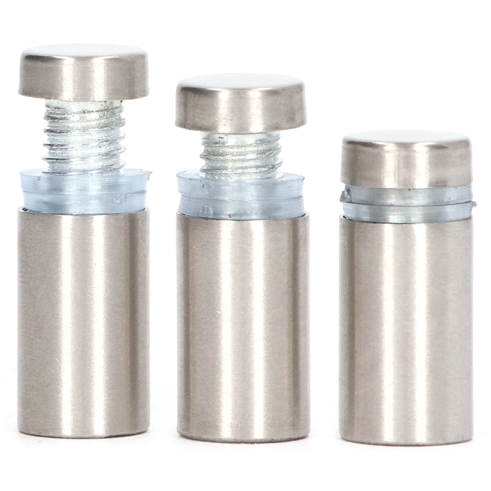 12 entretoises murales inox brossé 1/2″×1″, fixations pour panneaux acryliques - 8