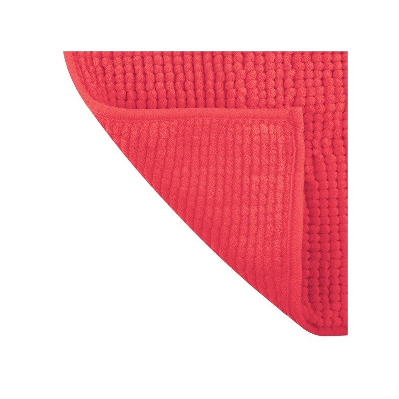 MSV Tappetino Doccia Antiscivolo Rosso 50x80 Cm: Comfort E Sicurezza In Microfibra Chenille
