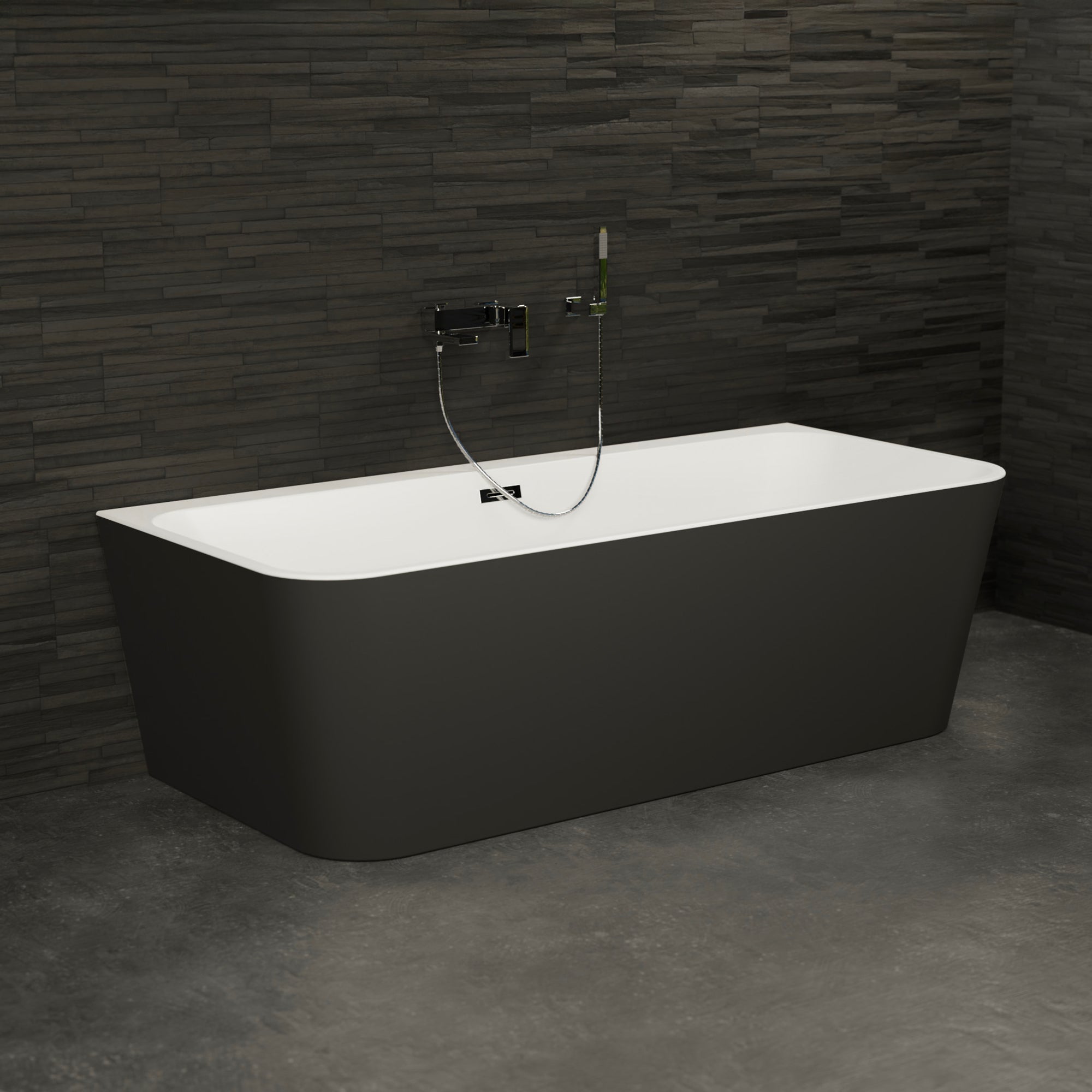 Baignoire Ilot Mint 180 noire 180 x81 x57 cm, by SPALINA - 5