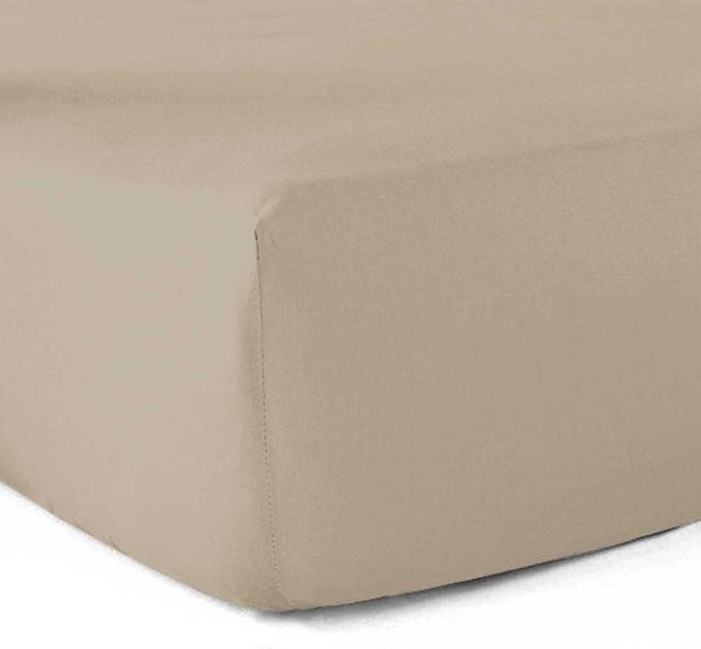 Drap-housse 100% coton 57 Fils Ficelle 120 x 190 cm - Bonnet 30 cm