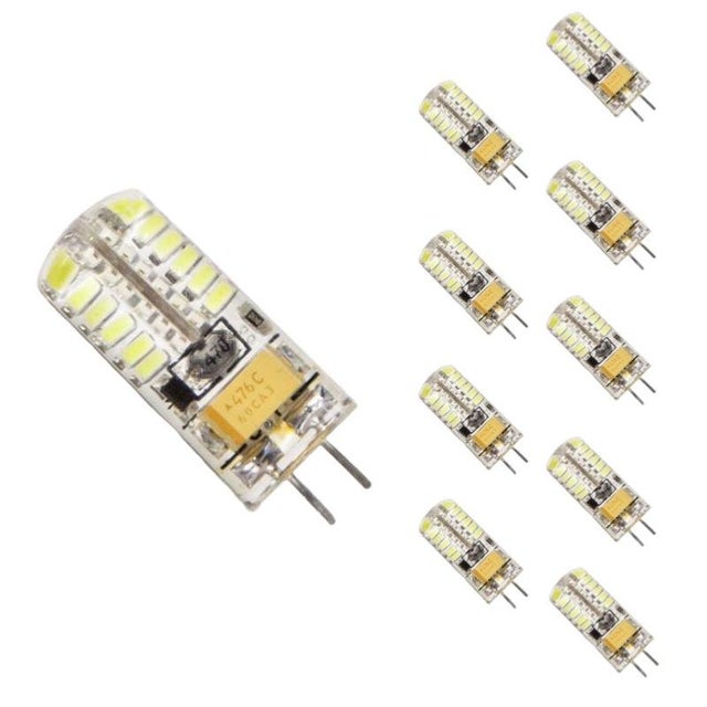 Ampoule LED G4 12V 3W SMD2835 24LED 360° (Pack de 10) - Blanc Chaud 2300K - 3500K - SILAMP