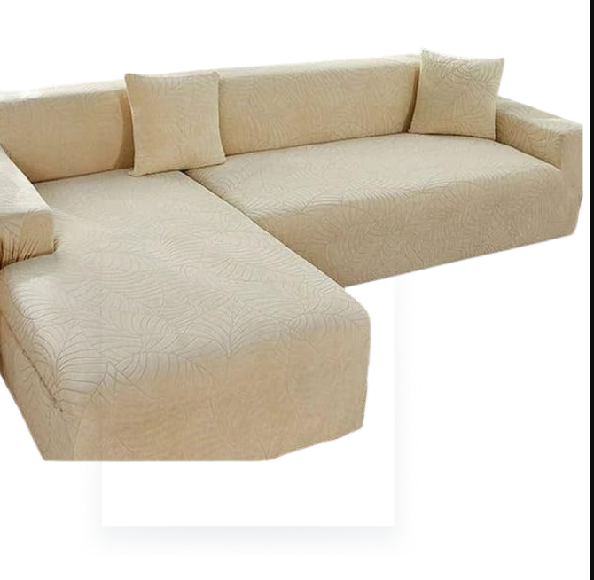 Waterproof Sofa Covers 1/2/3/4 Seats Jacquard Solid Couch Cover L ...