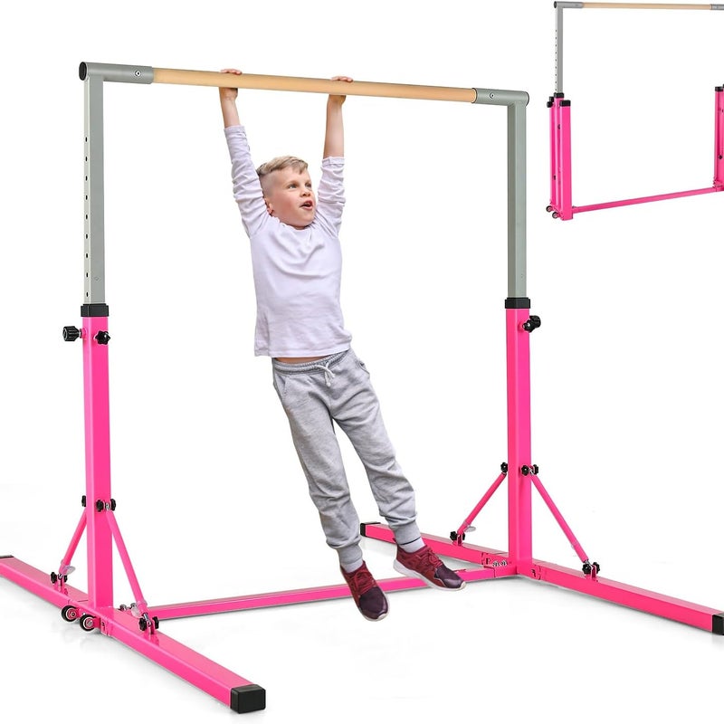 Stalowa Drążek Gimnastyczny, Regulowana Szerokość/Wysokość, Obciążenie 100-120 kg, Idealny do Siłowni, Domu