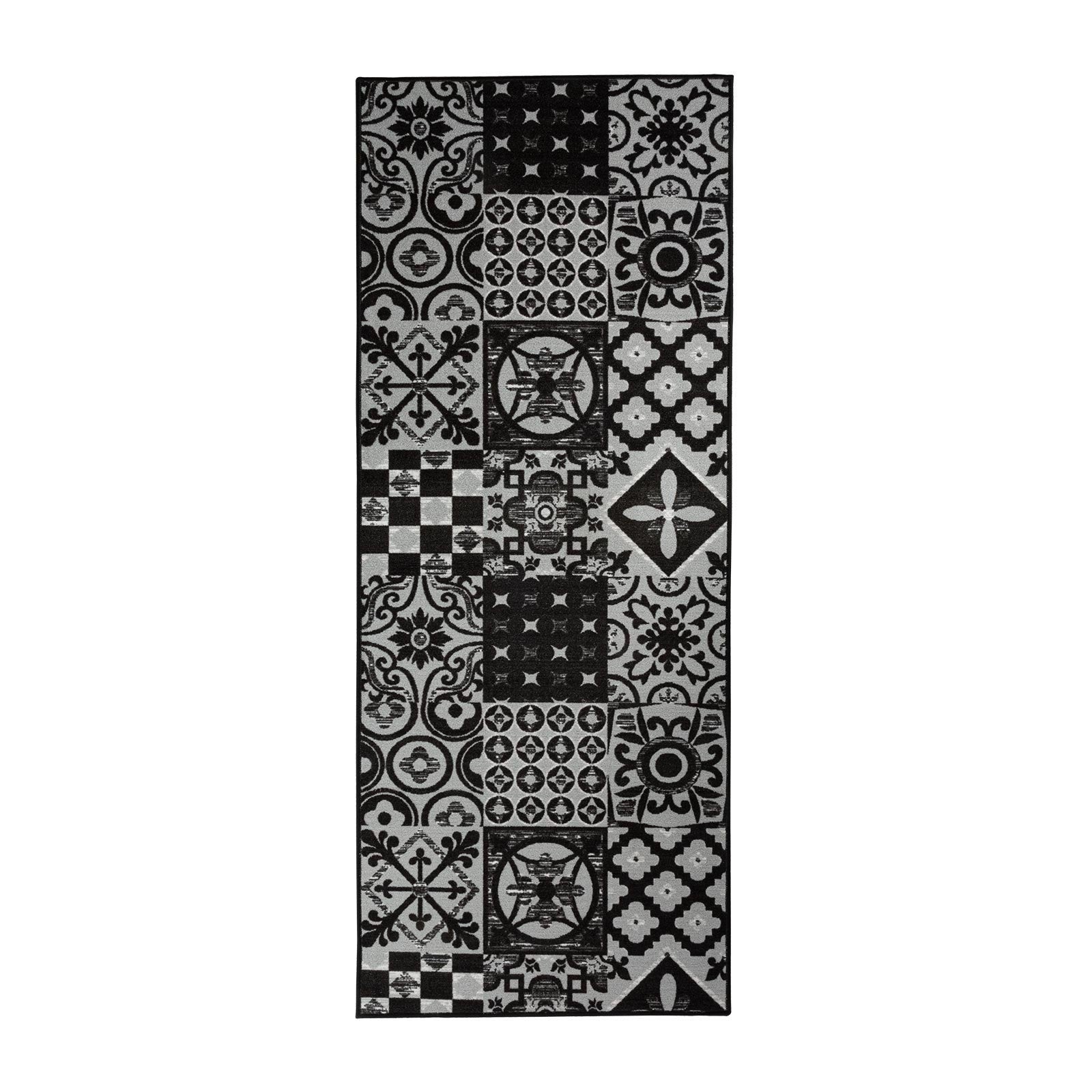 Tapis De Couloir 60 X 300 Cm Antidérapant - Lavable En Machine - Pour Cuisine, Chambre, Bureau - Bleu Foncé