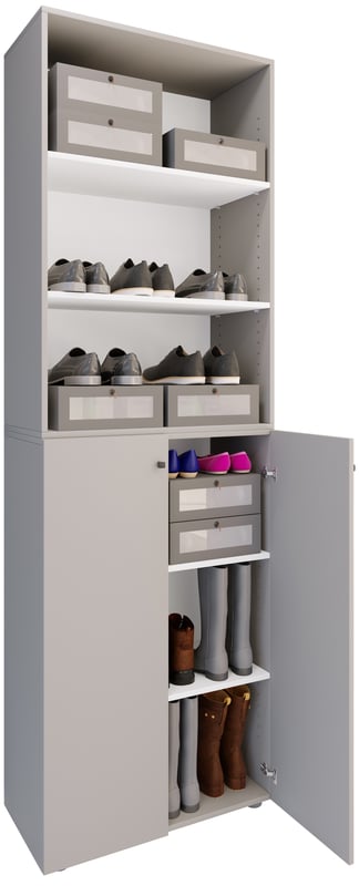 Szafka na buty Lona Szary W. 220 x S. 70 x G. 40cm