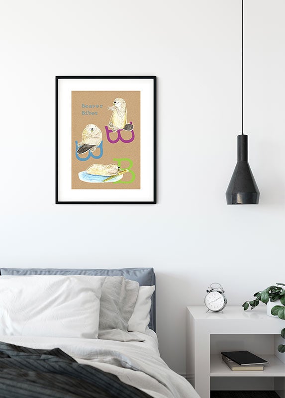 Cartel artístico de Komar - ABC Animal B - Talla: 50 x 70 cm - 5