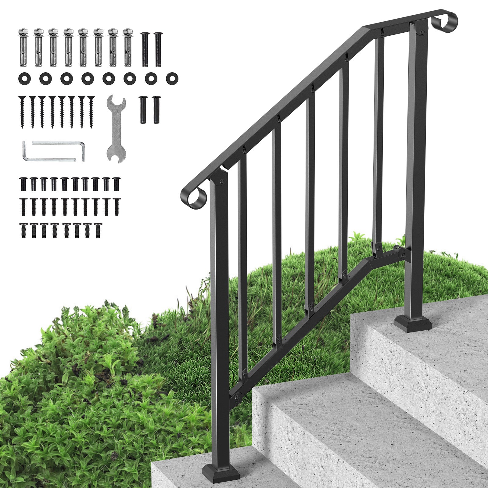 Escalier 2 Marches Pour Spa/jacuzzi - Noir Antidérapant - 85x66 Cm - Hauteurs 21 Et 42 Cm - 2