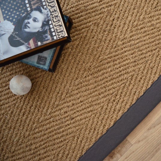 Tapis Coco - Paravan chevron - Ganse coton anthracite - 250 x 350 cm - 2