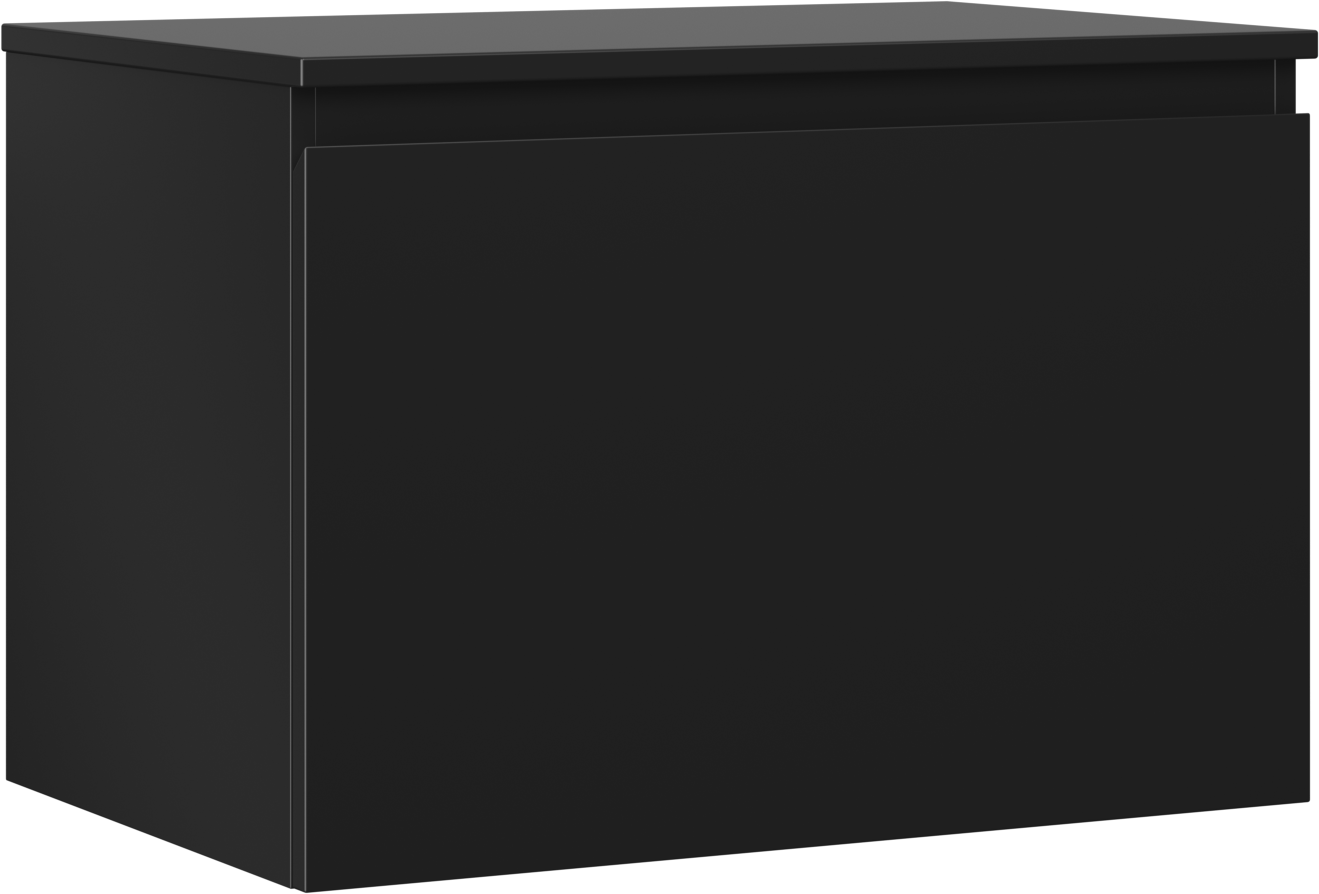 Mexen Orio szafka łazienkowa podumywalkowa 70 cm z blatem, 1 szuflada, czarna mat - 91A10-07047-1-BFC71
