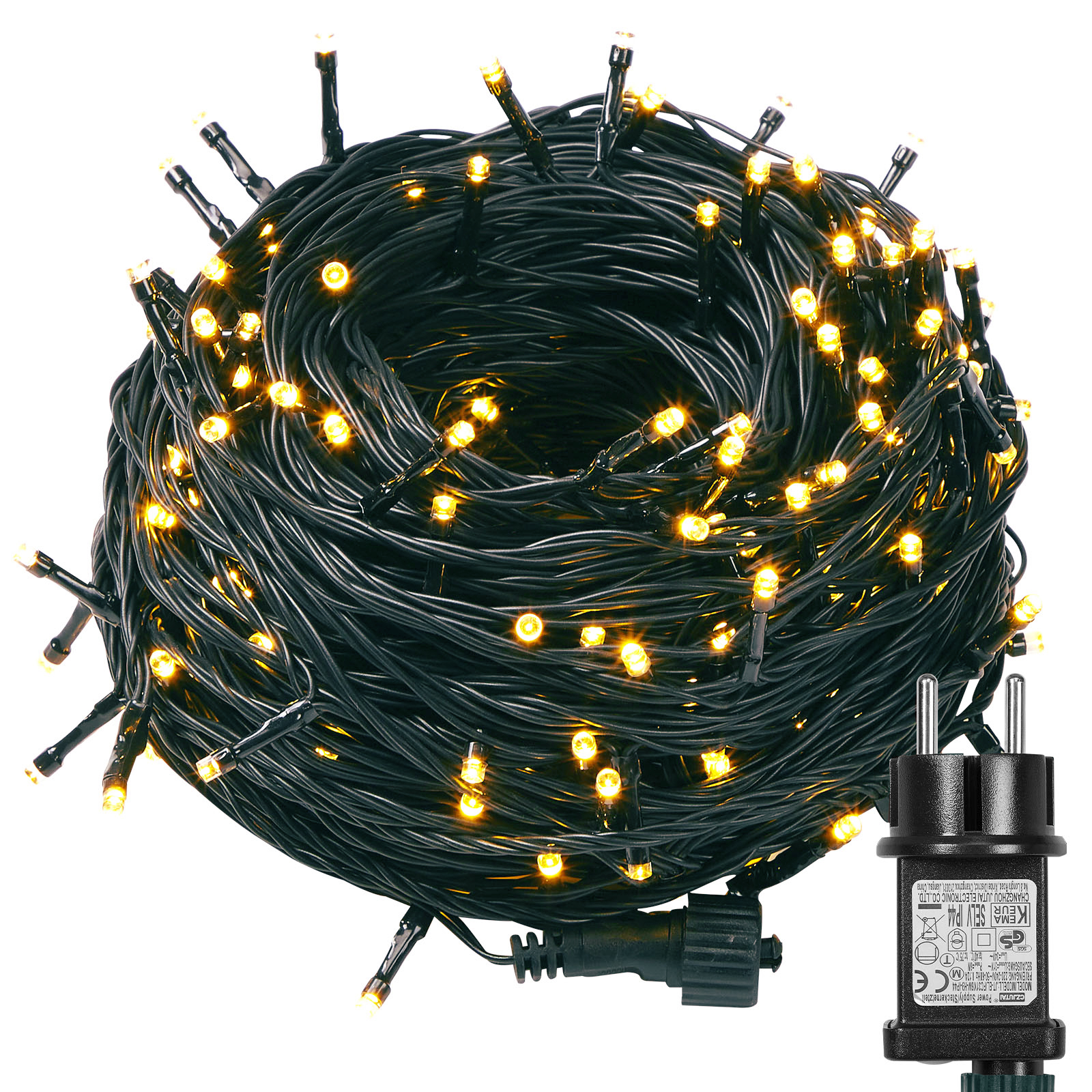 Łańcuch LED Niskiego Napięcia 50M 250LED Energooszczędny, Timer Pamięć, 8 Try8 Trybów IP44 Wewnątrz/Zewnątrz - Idealny na Choinkę, Ogród i Przyjęcia