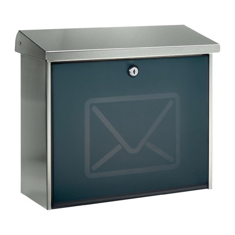 BURG-WÄCHTER Lucca 3713 Ni Letter mailbox, H. 340 mm, W. 380 mm, D. 148 mm, stainless steel, DIN C4 - 3713 NI LETTER