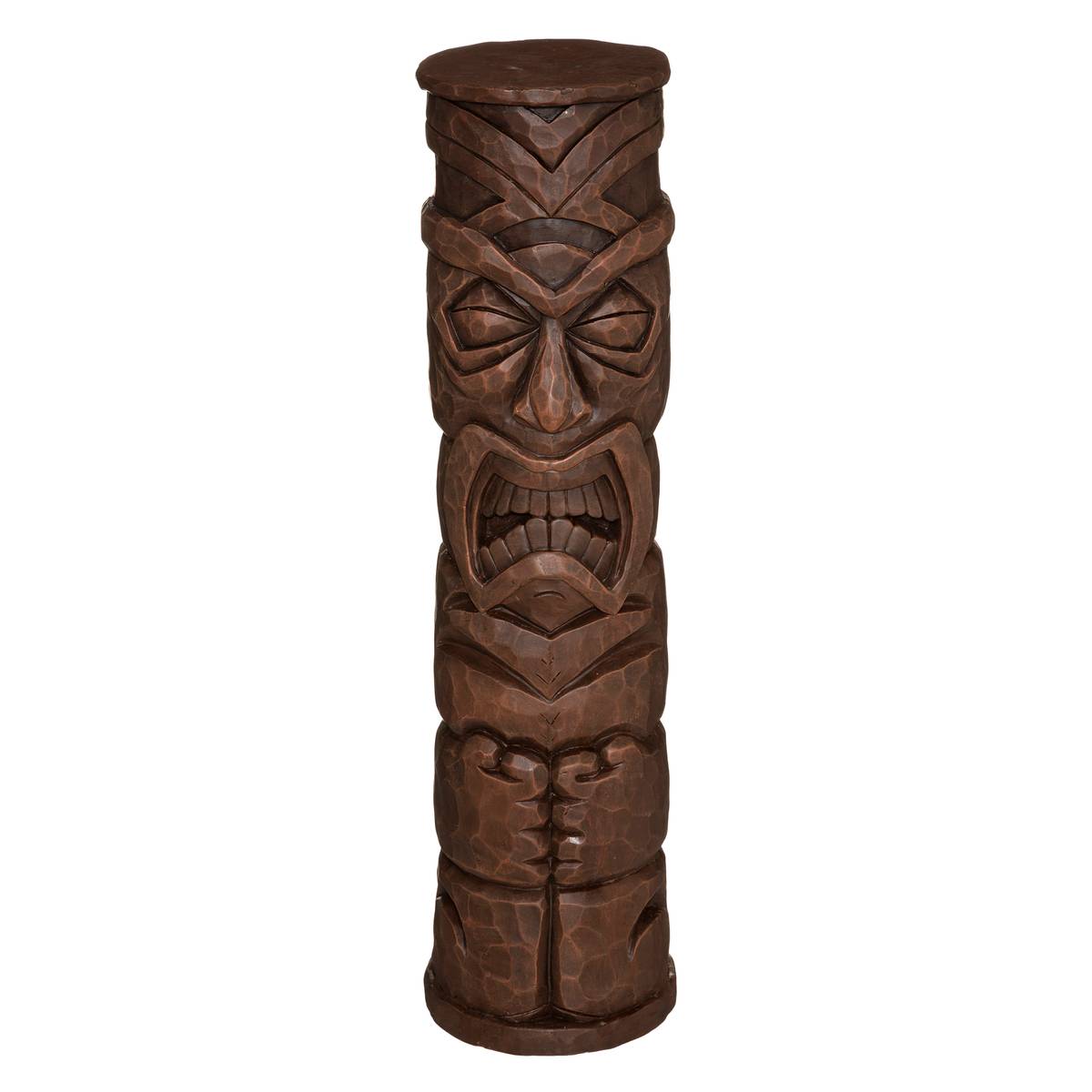 Totem Tiki qui tire la langue XL. Grande statue tiki bois pas cher