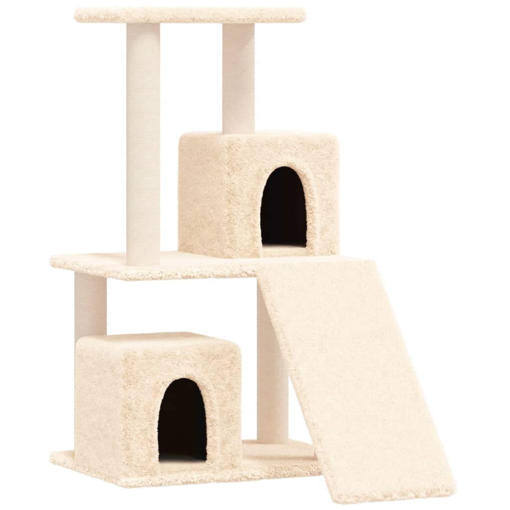 Maison Exclusive - Árvore para gatos c/ postes arranhadores sisal 82 cm cor creme - 2