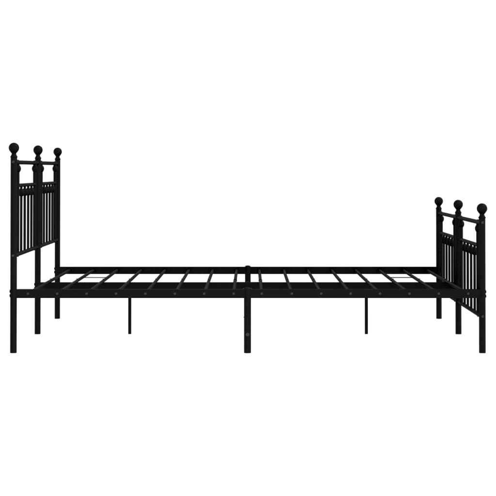 Estructura cama sin colchón con estribo metal negro 180x200 cm vidaXL - 6
