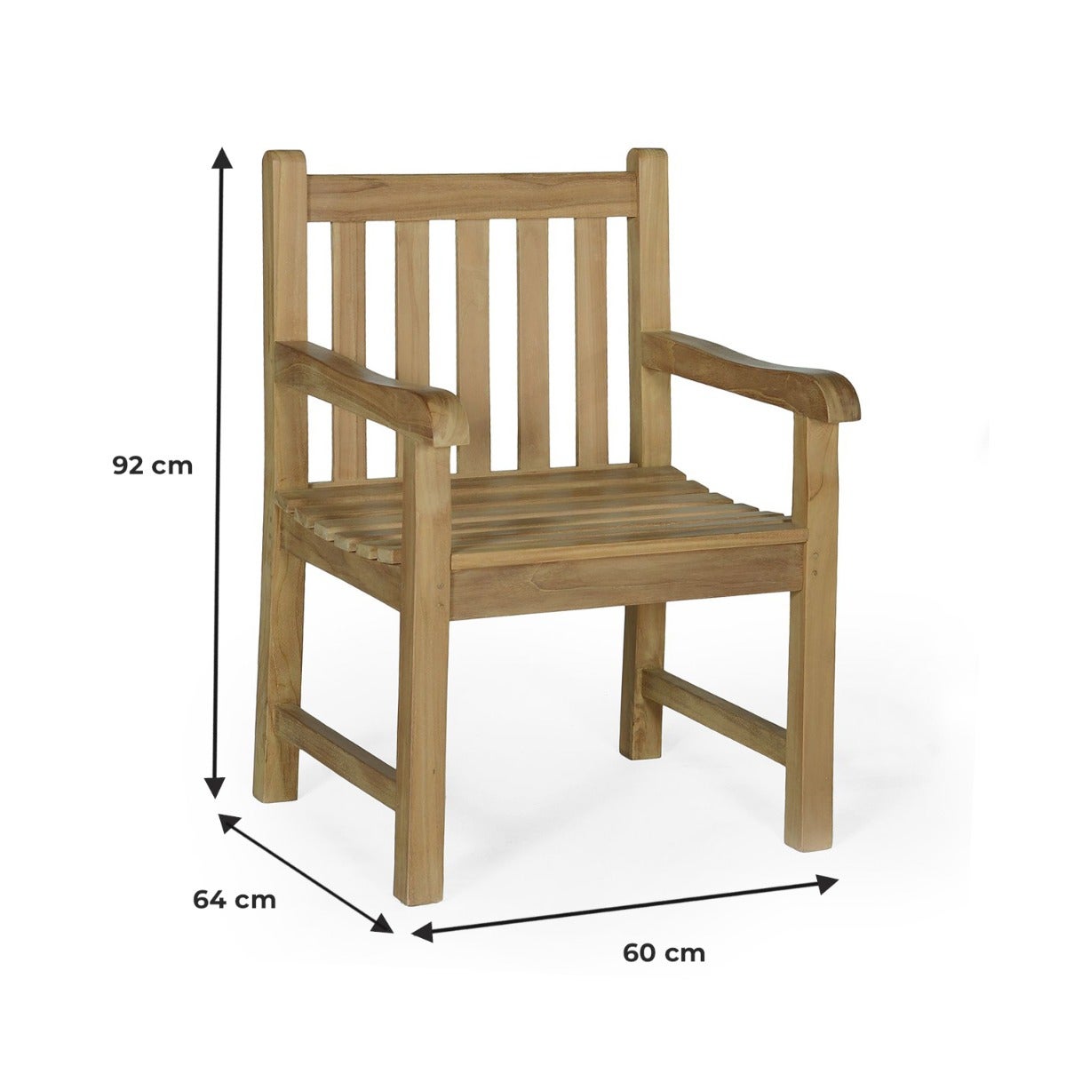 Fauteuil en teck massif Boston - 7