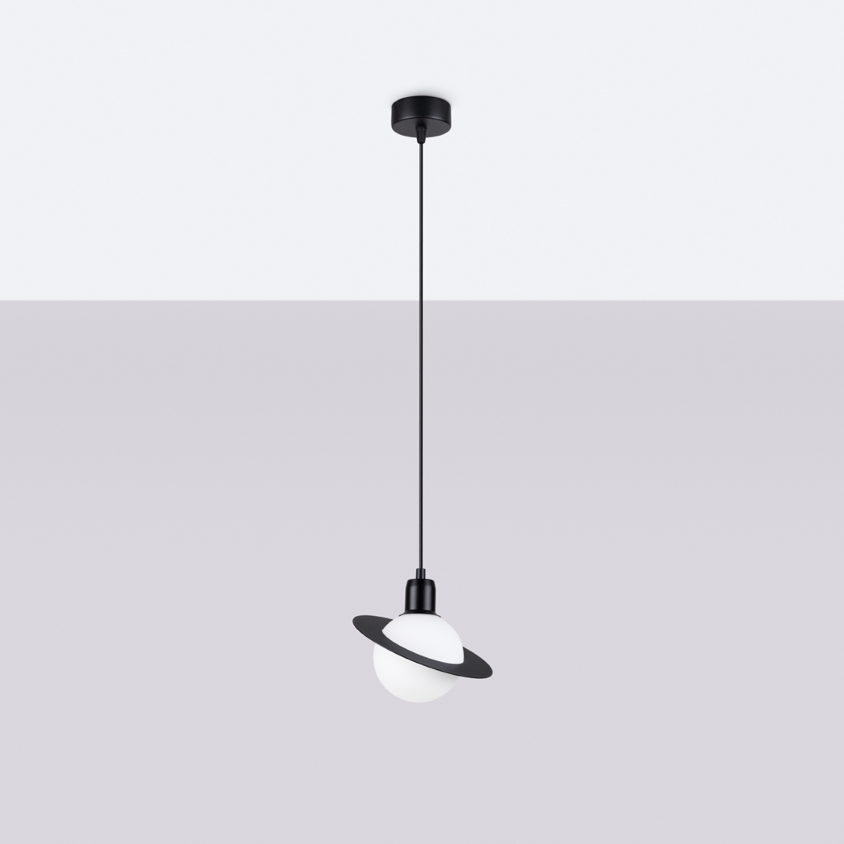 Lampa wisząca GLOXO 1 czarny LED 4000K - 20x20x125cm Sollux
