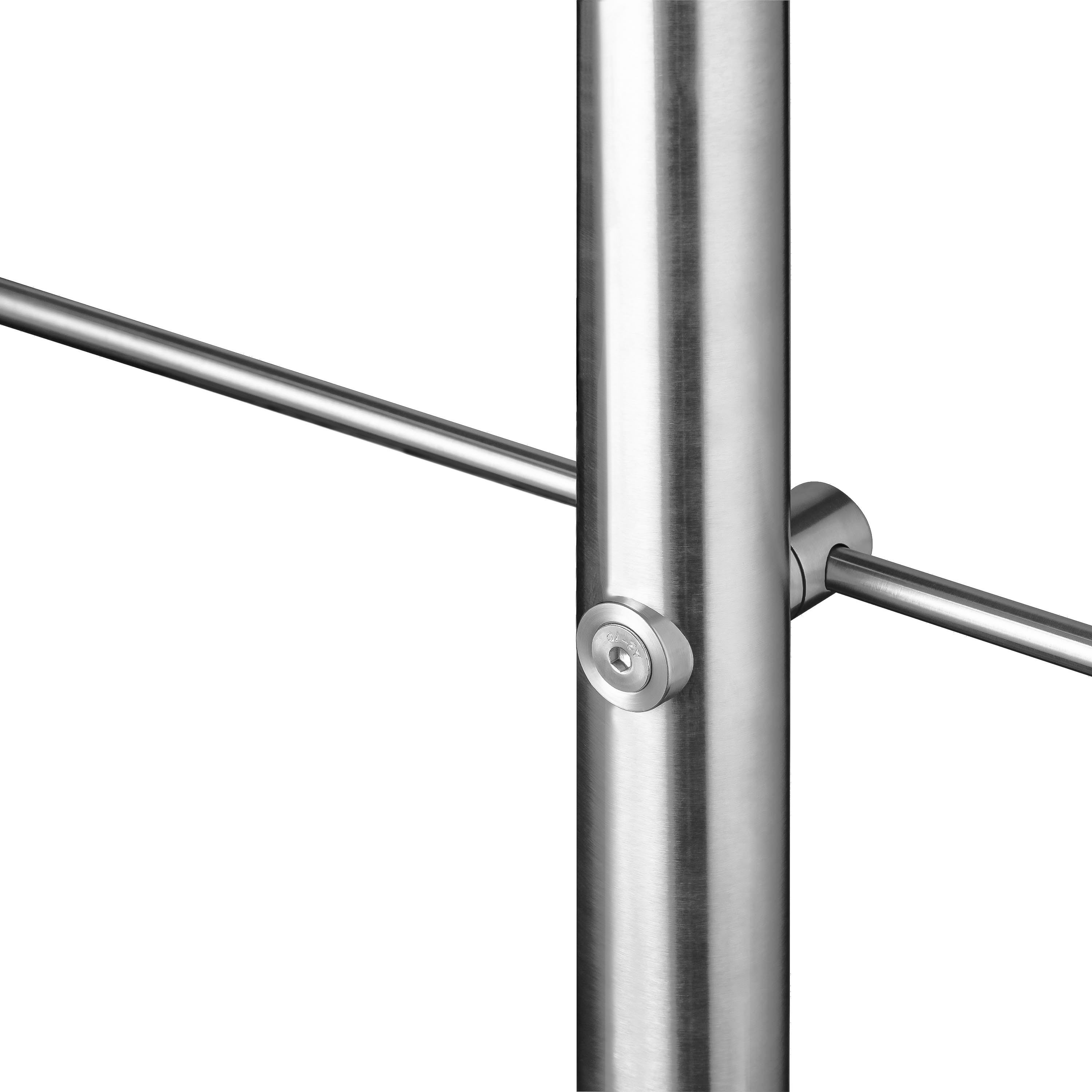 Kit garde-corps inox201 200cm (5 traverses + main courante) pour balcons/terrasses. Usage intérieur/extérieur, résiste aux intempéries - 6