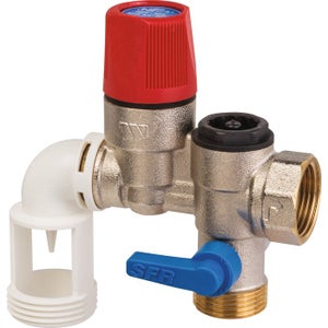 Kit Groupe De Sécurité Droit Norme NF 20x27 (3/4) Siège Laiton Siphon