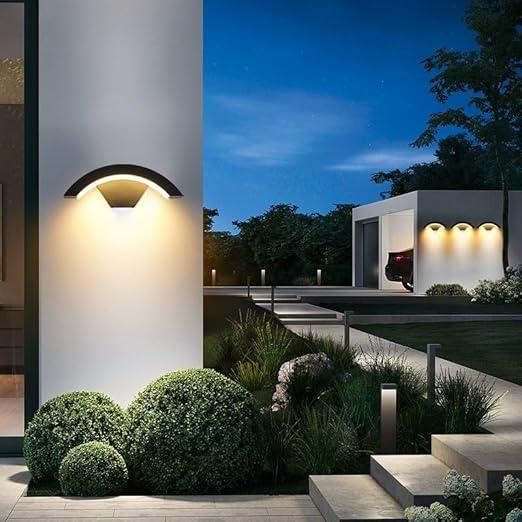 Lot de 2 Applique Murale LED Extérieure 24W IP65 Étanche – Lumière Blanc Chaud 3000K, 2700LM pour Jardin, Terrasse, Façade, Couloir, Allée - 4