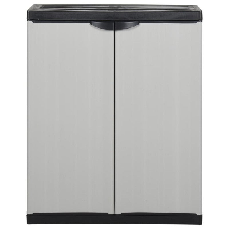 Armoire de rangement de jardin 1 étagère Gris noir 68x40x85 cm - 2