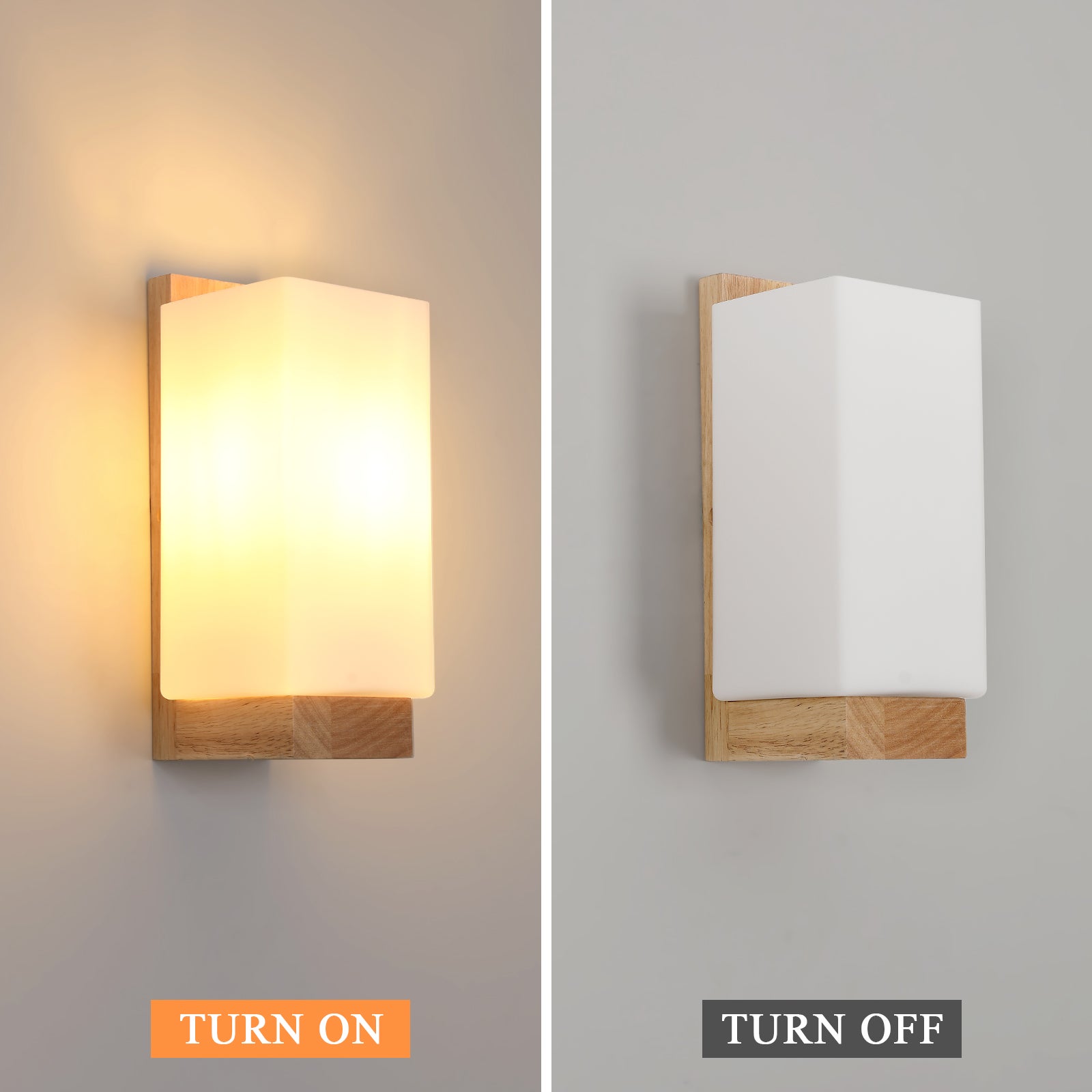 Lámpara de pared de interior vintage, lámpara de pared de madera, E27 lámpara de pared de iluminación interior para dormitorio, salón, pasillo - 6