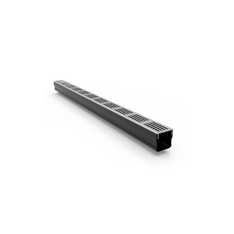 Caniveau XXS MINI L 6,5 cm Grille aluminium - StarDrain - LINE ECO - Caniveau de 100 cm - 4