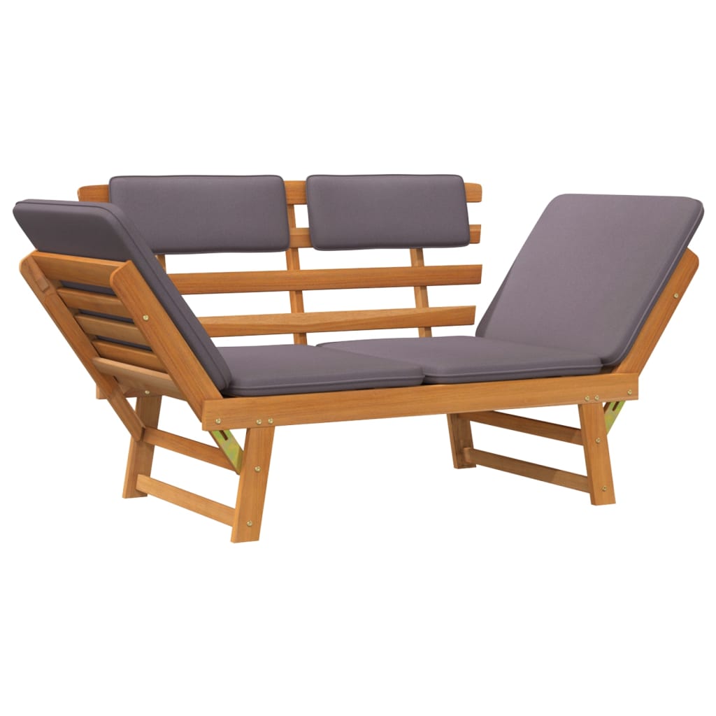 Poltrona lounge da 190 cm con cuscino 2 in 1 in legno massello di acacia 02_0011866 - 4