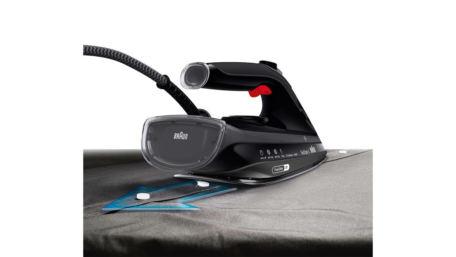 Braun Texstyle 5 Si 5088 Bk Plancha Vapor-Seco Eloxalplus Soleplate 2800 W Negro , Leroy Merlin