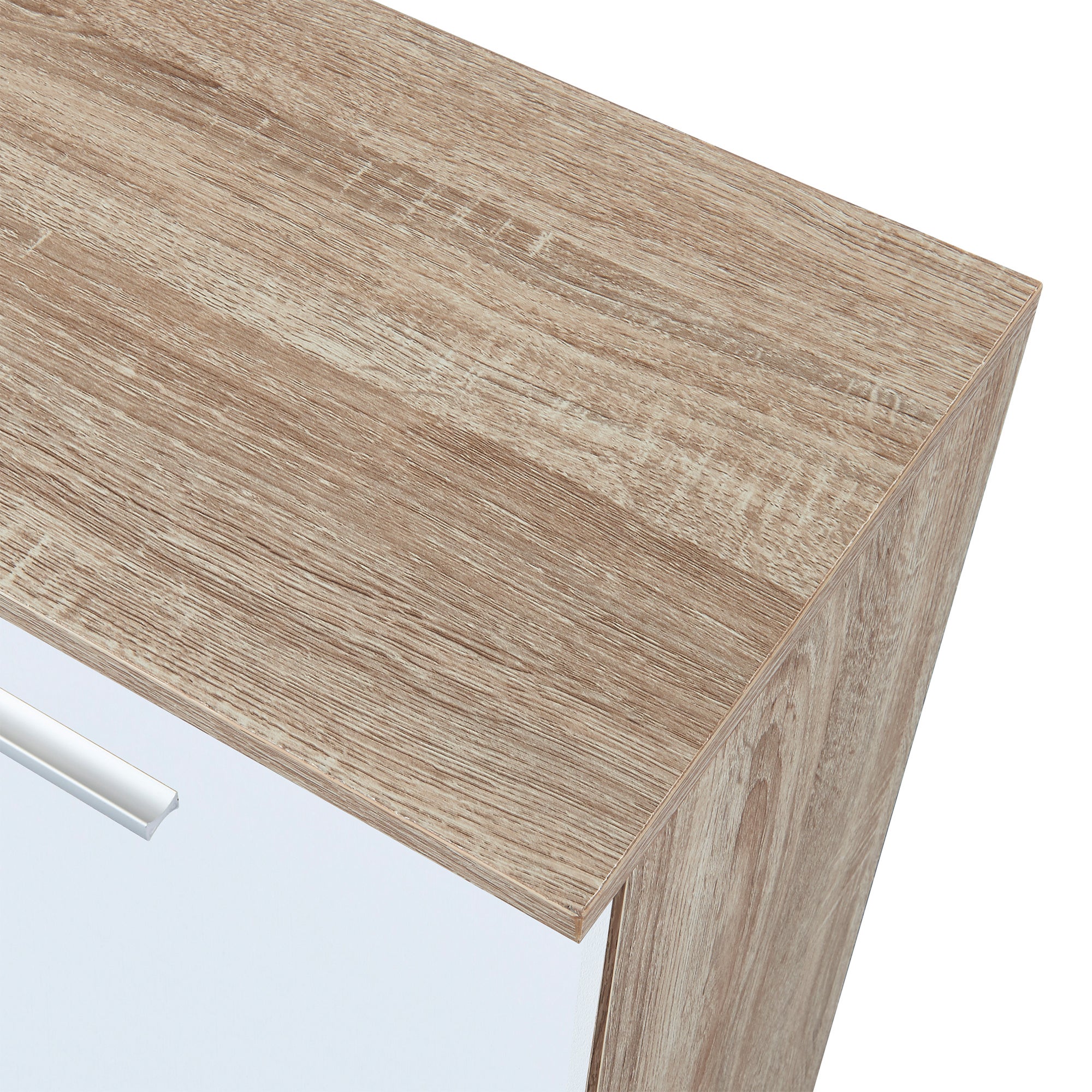 Commode Bobeck panneau de particules 72 x 80 x 28 cm effet chêne blanc [en.casa] - 6