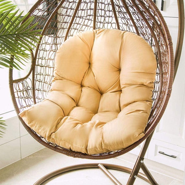 Cojines para silla colgante con forma de huevo, cojines para columpio de interior y exterior, suaves y cómodos para hamacas colgantes.