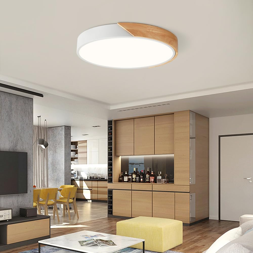 Plafoniera LED Dimmerabile 36W Con Telecomando - 40x40cm, Bianco Caldo/Freddo, Per Interni Casa - Foto 5