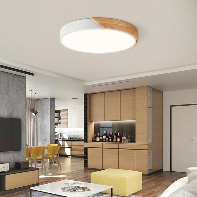 Plafoniera LED Dimmerabile 36W Con Telecomando - 40x40cm, Bianco Caldo/Freddo, Per Interni Casa - Foto 5