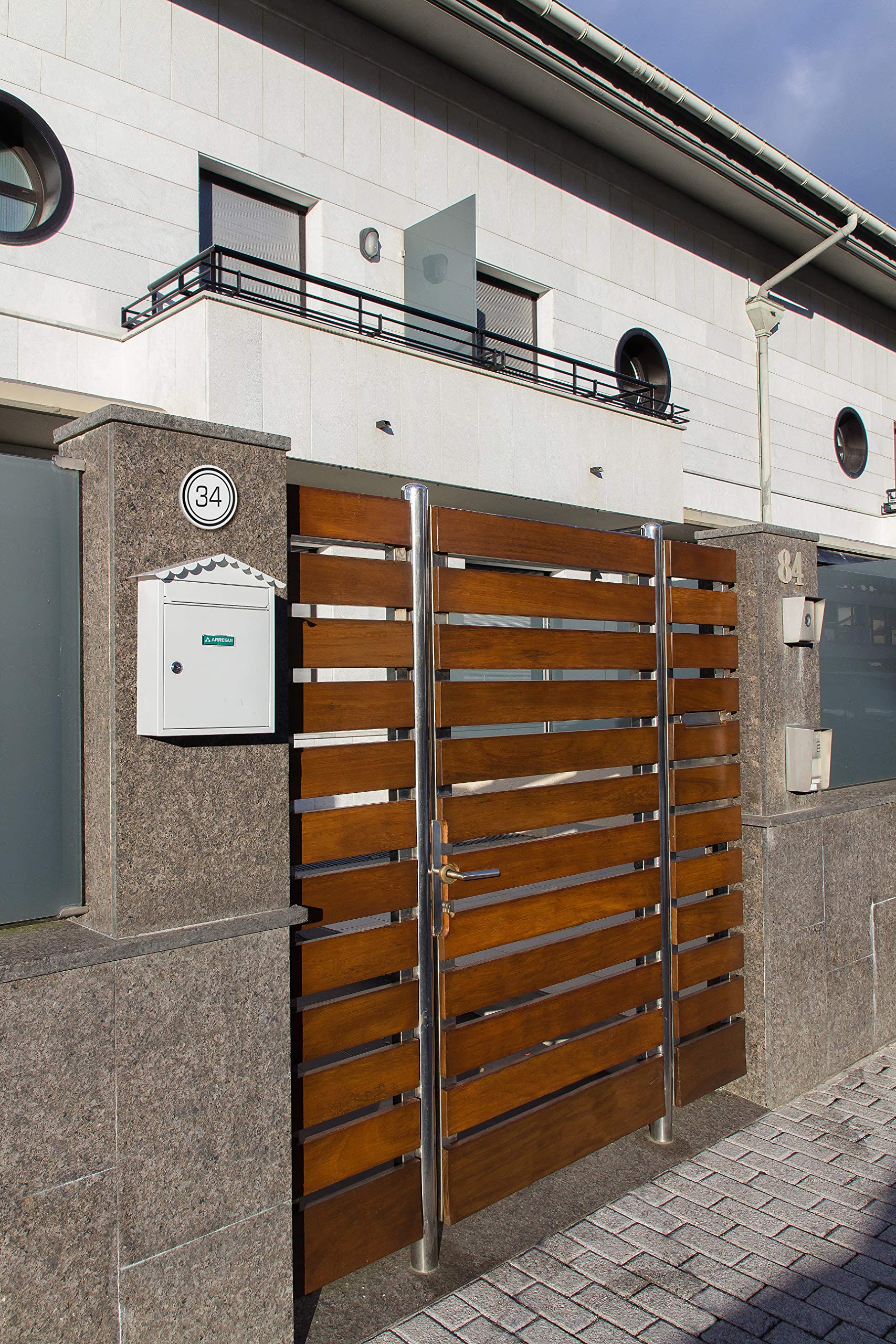 ARREGUI Visit E5741 Cassetta Postale Individuale in Acciaio, Cassetta della Posta da Parete, Dimensione M (DIN A4 e Riviste), Bianco - 6