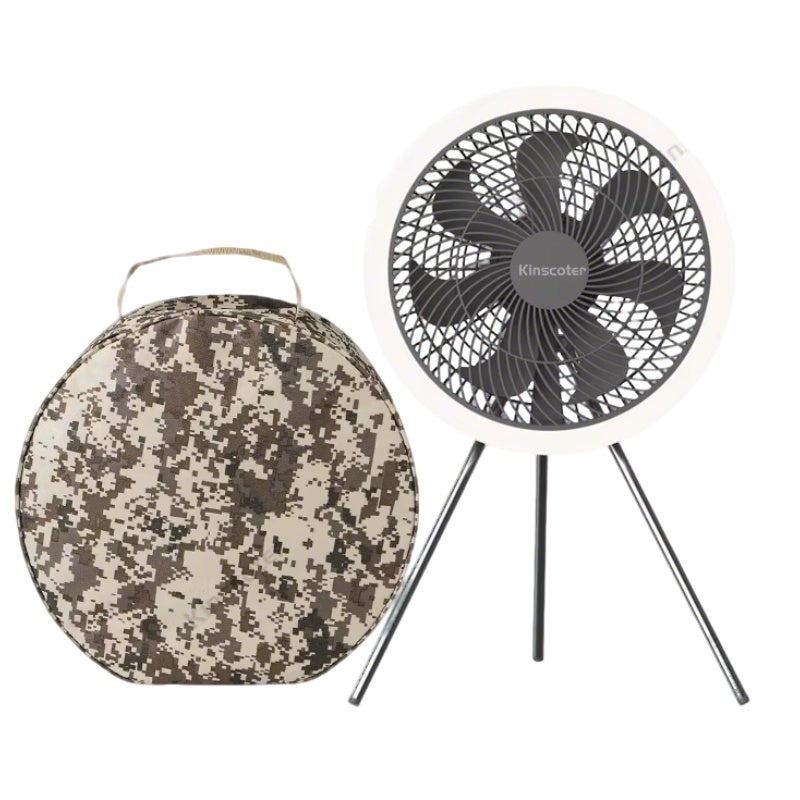 Lollanda ventilador de viaje,se puede usar de pie o montado en la pared,con cuatro velocidades ajustables e incluye control remoto(gris - con bolsa)