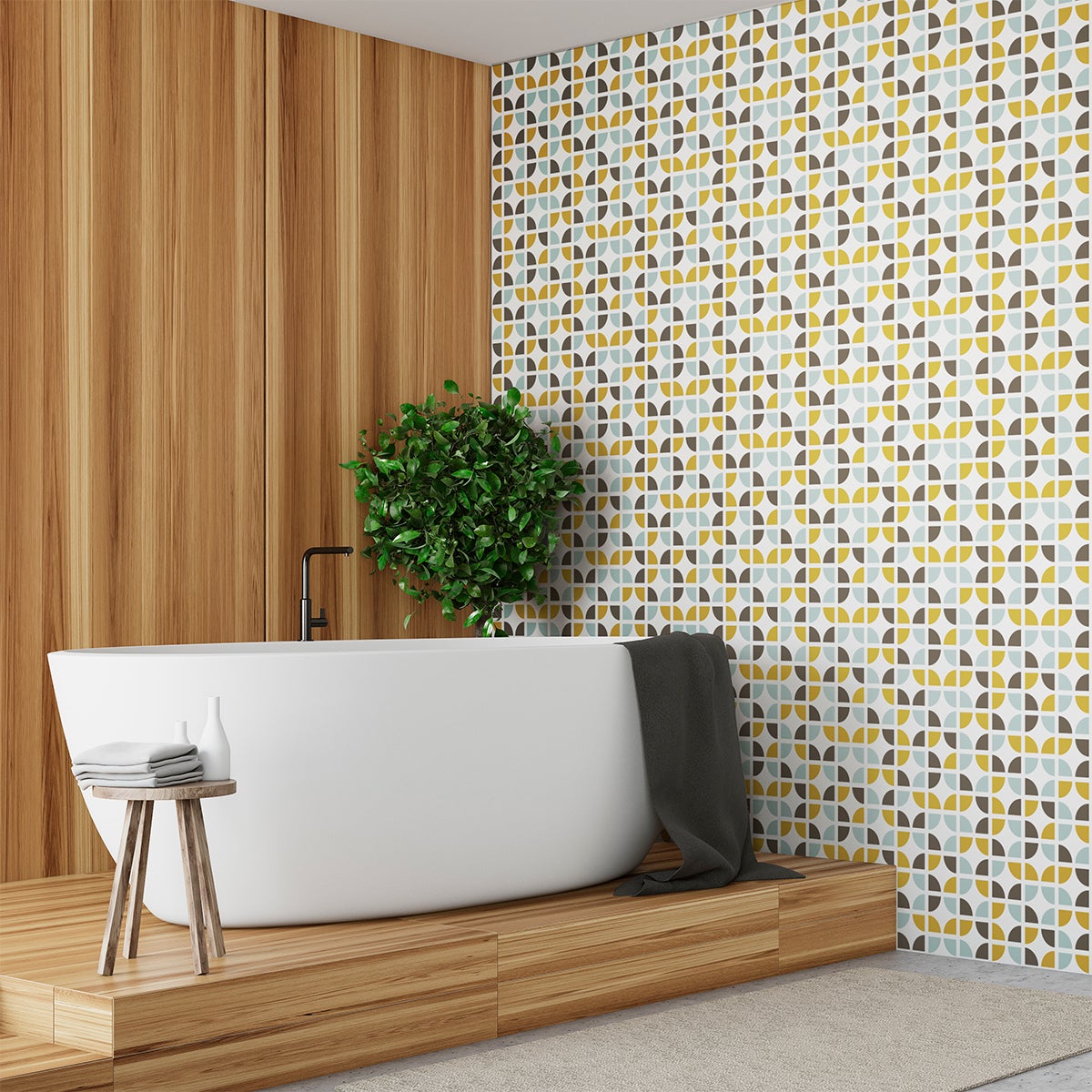 Adesivo carta da parati scandinava Malmo - Sticker adesivo - adesivi murali - 40x40cm - 4